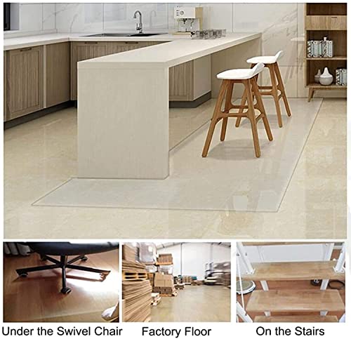 ZHOUHONG Hard-Floor Chair Mat for Hardwood Floor - Clear Vinyl Protector