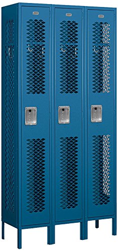 Salsbury Industries 71362BL-U Single Tier 36-Inch Wide 6-Feet High 12-Inch Deep Unassembled Vented Metal Locker, Blue