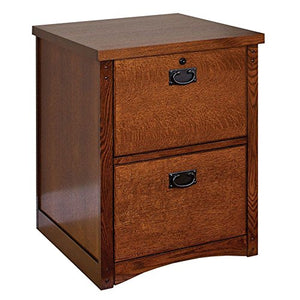Mission Pasadena Two Drawer Vertical File Mission Oak Finish Dimensions: 21.25"W x 24.5"D x 29"H Weight: 79 lbs.