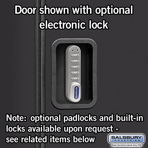 Salsbury Industries Extra Wide Designer Wood Locker - 2-Tier, 6ft H x 21in D, Black