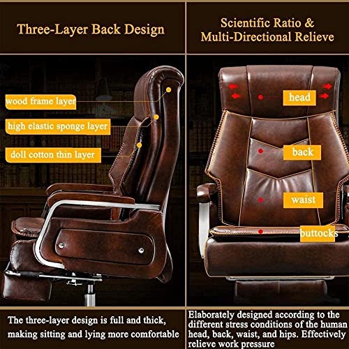 QZWLFY Executive Office Chair for Big and Tall 400lb People, Ergonomic Reclining with Footrest