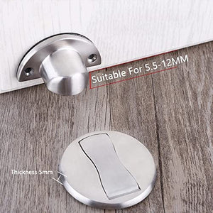 None Magnetic Door Stopper 304 Stainless Steel Magnet Door Stops Holder Hidden Catch Floor Doorstop Toilet Furniture Hardware (Bronze, Size 1)