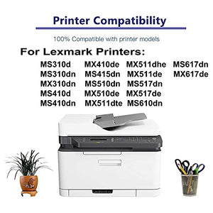 1-Pack Compatible 50F0Z0G Drum Kit use for Lexmark MS310d MS310dn MX310dn MS410d MS410dn MX410de Printer (Black)