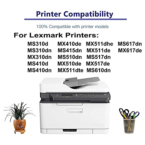 1-Pack Compatible 50F0Z0G Drum Kit use for Lexmark MS310d MS310dn MX310dn MS410d MS410dn MX410de Printer (Black)