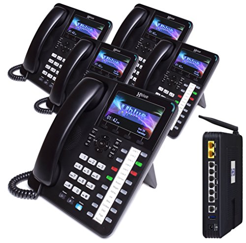 XBLUE X50 System Bundle with (5) X4040 Vivid Color Display IP Phones (X5045) 