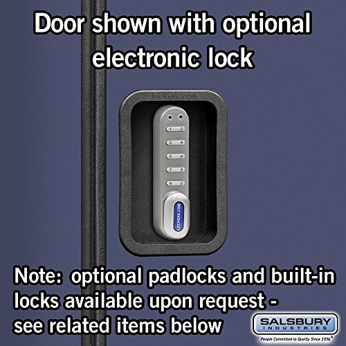 Salsbury Industries 2-Tier Designer Wood Locker, 6ft H x 21in D, Blue