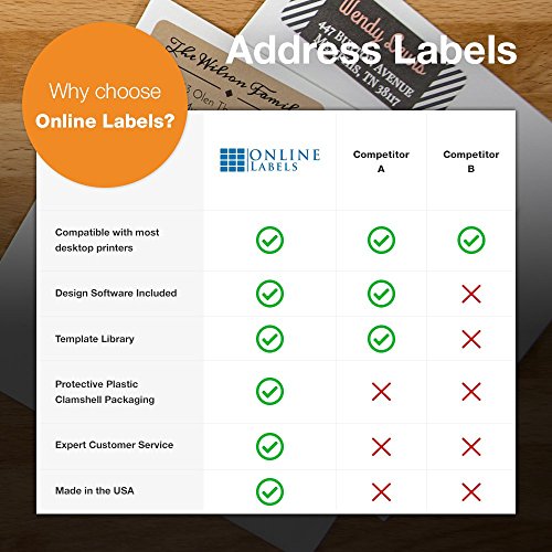 4 x 3 Rectangle Mailing Labels - Permanent, White Matte - Shipping, Wine, Product Labels - Pack of 30,000 Labels, 5,000 Sheets - Inkjet/Laser Printers - Online Labels