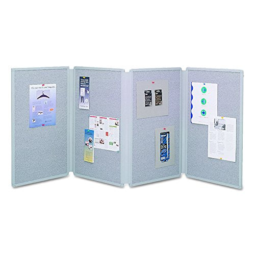 Quartet 773630 Tabletop Display Presentation Board, 72 x 30, Gray Surface, Gray Frame