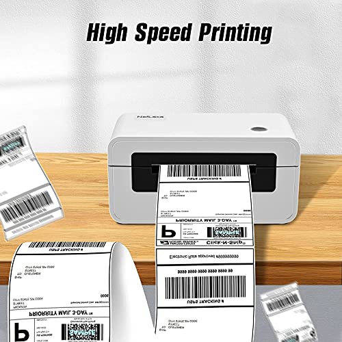 USB Upgrade Shipping Label Printer, Thermal Printer for Barcodes-Labels Labeling with External Rolls Label Holder, NefLaca 2 in 1 Rolls and Fan-Fold Stack Paper Holder for Desktop Thermal Label Printe