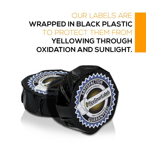 OfficeSmartLabels - 1/2" x 1-7/8" Multipurpose / Library Barcode Labels, Compatible with 30346 (50 Rolls - 600 Labels Per Roll)