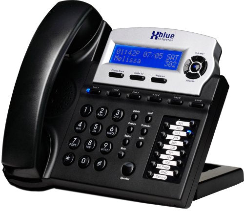 X16, Small Office Phone System with 4 Charcoal X16 Telephones - Auto Attendant, Voicemail, Caller ID, Paging & Intercom