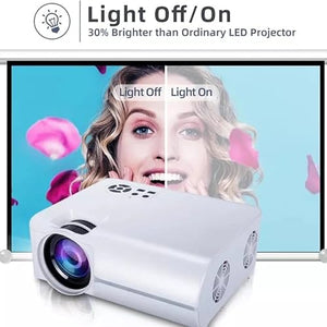 None BAILAI Projector 1080P Smart TV Portable Home Theater Cinema Battery Sync Phone LED Projector
