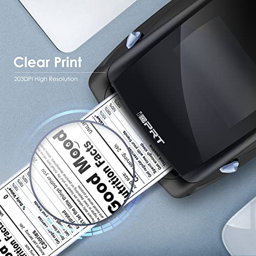 iDPRT Label Printer with 300pcs Labels- Thermal Label Maker with Auto Label Detection, 1"-3.35" Print Width for Home, Office&Small Business