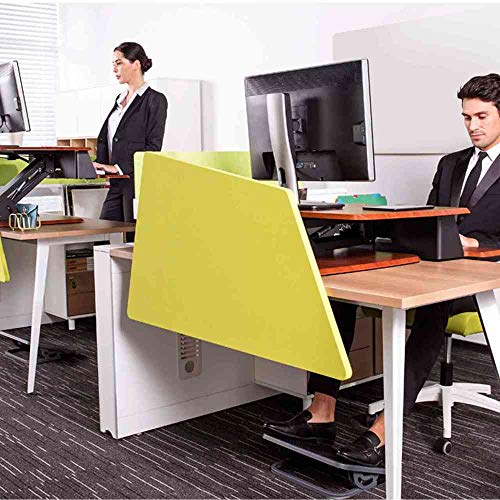 EE Eureka Ergonomic Standing Desk Converter, Adjustable Sit Stand Desk Converter for Laptop Computer Workstation, 31.5 Inch Wide, No Assembly Required, Cherry
