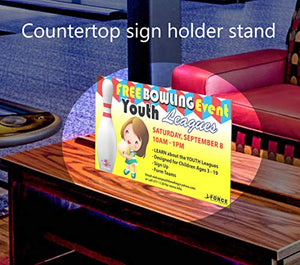 Marketing Holders Literature Flyer Poster Frame Letter Notice Menu Pricing Deli Table Tent Countertop Expo Event Sign Holder Display Stand Double Sided 17"w x 11"h Pack of 24