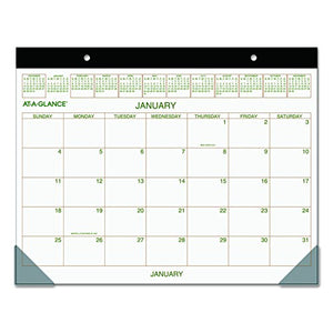 AT-A-GLANCE Desk Pad Calendar 2017, Monthly, Recycled, 21-3/4 x 17" (GG2500-00)