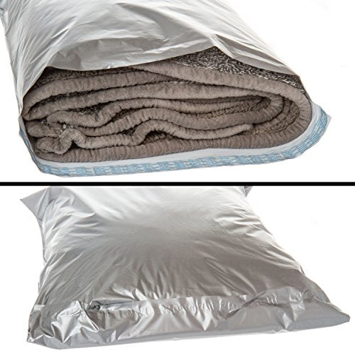 22x28 Jumbo Self-Seal Poly Mailer Bags 2.5 Mil Silver (100 Pack)