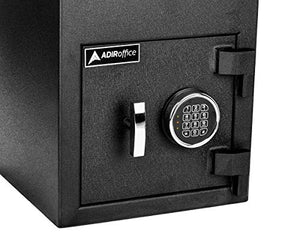 AdirOffice Keypad Lock Drop Box Safe - Industrial Strength Security Storage with Digital Lock - Safety for Home & Business Use (Large)