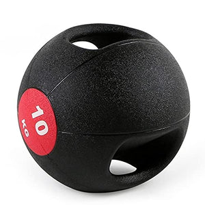 Medicine Ball Double Handle Medicine Ball, Core Training Cross Training Throwing Training Rubber Fitness Ball, Strength Training Equipment Suitable for Home Gym (Size : 10kg/22lb)
