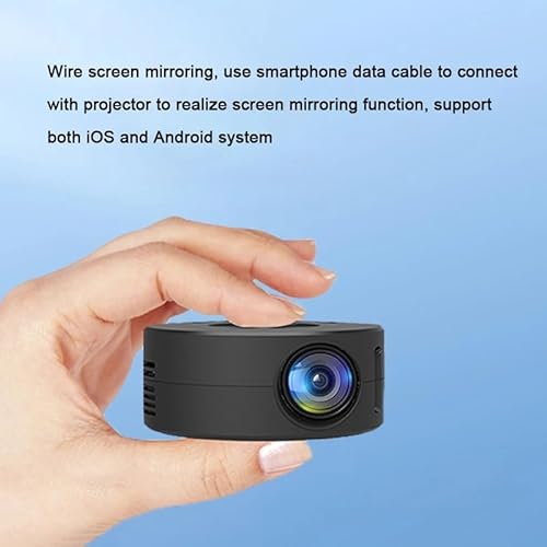 Mini LED Projector with Wire Mirroring Function