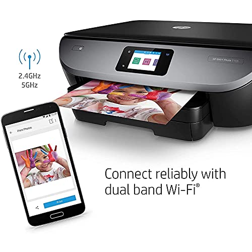 HP Envy Photo 7155 All in One Photo Printer with Wireless Printing, Scan, Copy, Fax, HP Instant Ink Ready, Compatible with Alexa (K7G93A) Bundle w/DGE USB Cable + Small Business Productivity Software