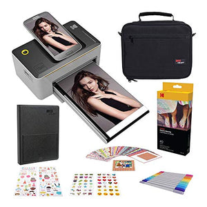 Kodak Dock & Wi-Fi Portable 4x6” Instant Photo Printer with Photo Printer Cartridge,Carrying & Storage Case, Paper Unique Colorful Stickers & Photo Album Accessories