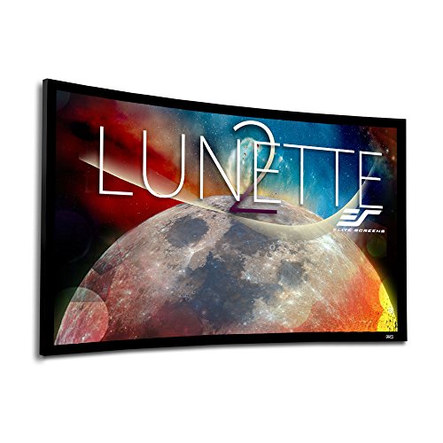 Elite Screens Lunette 2 Series, 100-inch Diagonal 16:9, Curved Home Theater Fixed Frame Projector Screen, CURVE100WH2
