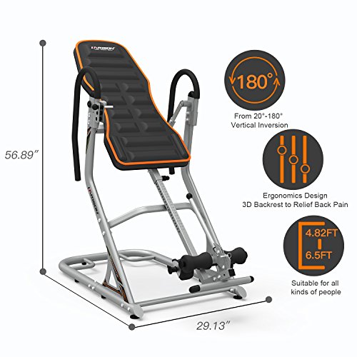 HARISON Inversion Table for Back Pain Relief with 3D Memory Foam, Back Stretcher Machine for Pain Therapy Training