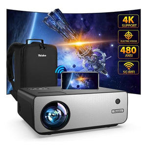 Tkisko Wifi Bluetooth Outdoor Video Projector 4K Supported