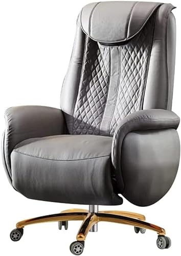 Kinnls Fred Heated Massage Executive Office Chair with Footrest - Gray