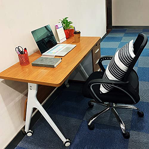 ECVV Mobile Computer Desk for Study Flipper Table for Office Work and Quick Conference, Folding Work Desk with Caster Wheels, Easy to Move, Rectangular, 47" L x 21.6" W x 30" H