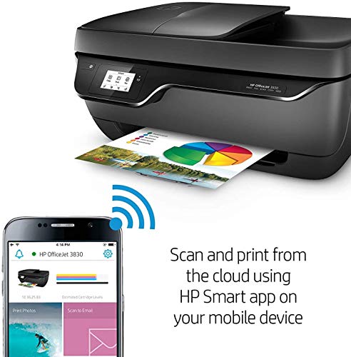 HP OfficeJet 3830 All-in-One Wireless Printer, HP Instant Ink, Works with Alexa (K7V40A)