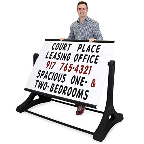 SmartSign Standard Swinger Changing Message Sidewalk Sign and Letter Kit | 36" x 48" Sign Face