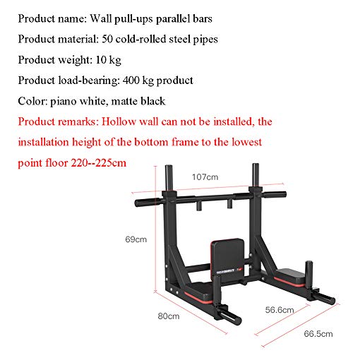ZGYQGOO Multi Wall Mount Pull Up Bar, Height Adjustable Pull-Up Bar Multi Grip Strength Training Equipment for Home Gym 880 LB Weight Capacity