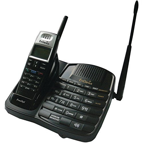 EnGenius FreeStyl1 Extreme Range Scaleable Cordless Phone System with 1 Handset, 2-Way Intercom