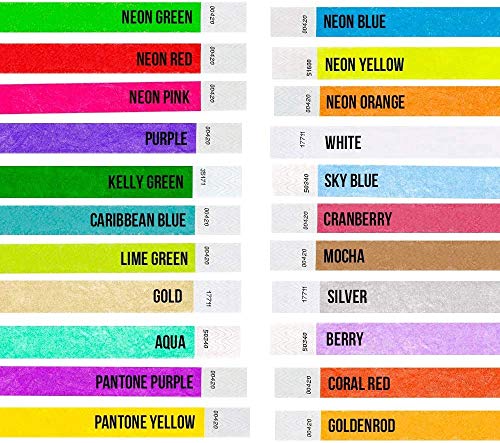 Custom 3/4 inch Tyvek Wristbands for Events - Image or Logo Personalized (Paper-Like) Bracelets - Neon Blue - 10,000 Count