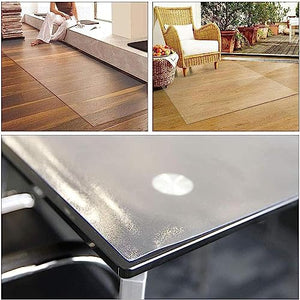 PHONME Transparent Chair Mat for Carpets, PVC Office Carpet Protector - Non Slip, Washable, Clear Rug (140 * 200cm)