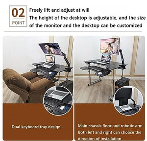 DADHI Gaming Desk with Mobile Lifting Bracket and Wheels