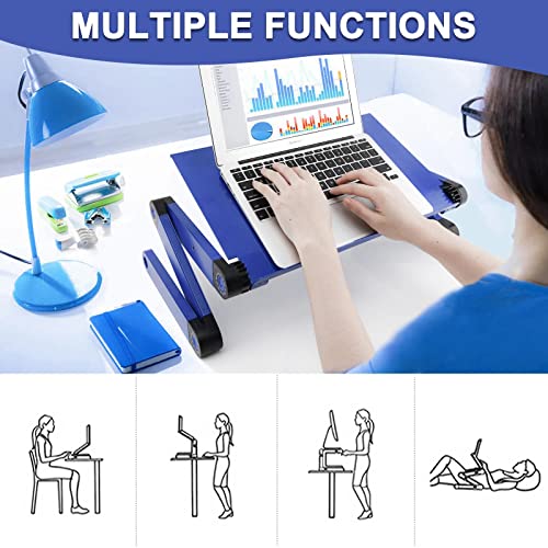 EYHLKM Lap Laptop Desk Portable Lap Desk with Pillow Cushion, Fits up to 17.3 inch Laptop Tablet and Phone Holder (Color : A)