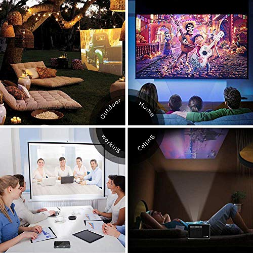 Mini Projector WOWOTO A5 Pro Android 7.1 100ANSI 2+32G Portable DLP Video Projector 150" Home Theater Projectors with BT4.0 Support WiFi Wireless Screen Share 1080P HDMI USB SD Card
