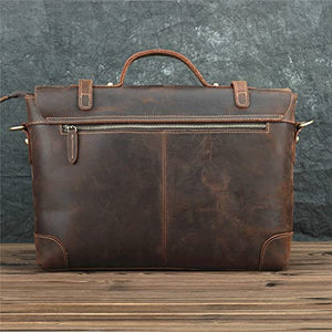 KGEZW Retro Men's Bag Casual Postman Portable Briefcase Shoulder Crossbody Business Bag (Color : B, Size : 24 * 30 * 9cm)