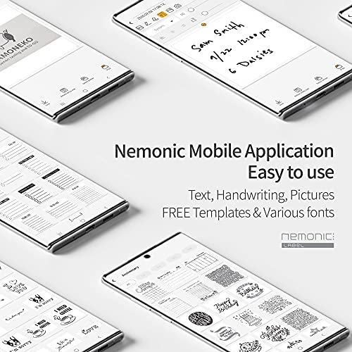 MANGOSLAB nemonic Label - Label Printer & Sticky Notes Printer | Thermal Label Printer | Label Maker | Sticker Printer | Bluetooth Label Printer | iOS & Android & MS Office