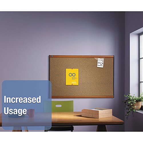 Prestige Graphite-Blend Wall Mounted Bulletin Board Size: 4' H x 6' W, Frame Finish: Cherry