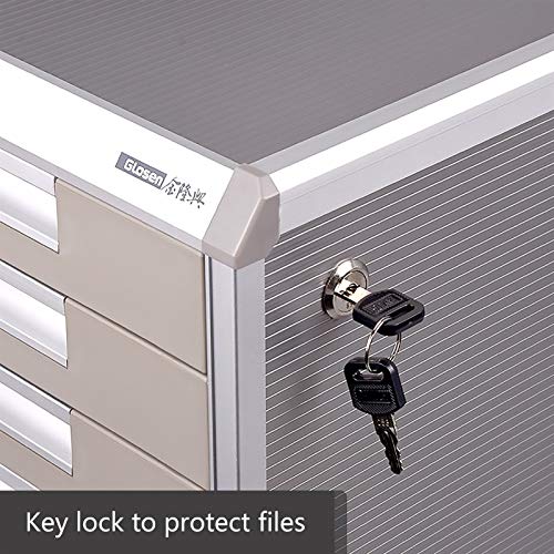 Bxwjg Flat File Cabinet Storage, Desktop Drawer Cabinet, Aluminum Alloy - 4 Layers
