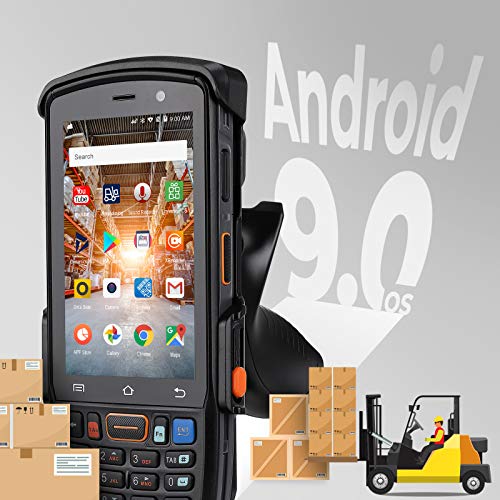 MUNBYN Android Barcode Scanner, 2D Zebra Scanner, Rugged IP67 Android Barcode Scanner Pistol Grip, Android 9.0 Scanner, 4G WiFi Android Scanner Handheld for Warehouse, Inventory