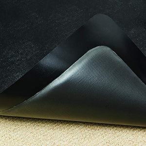 Deflecto Ergonomic Sit and Stand Chair Mat, 46" x 60", Black - Low Pile Carpet & Hard Floors