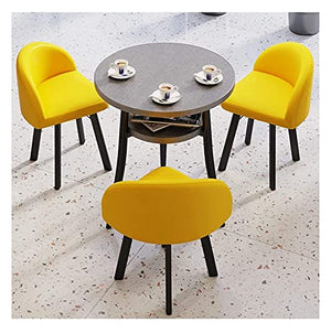 SYLTER Office Conference Reception Table Set with Chairs - Small Spaces Kitchen Dining Set, Reception Desk & Chair Combo for Negotiation Room Hotel (Color)
