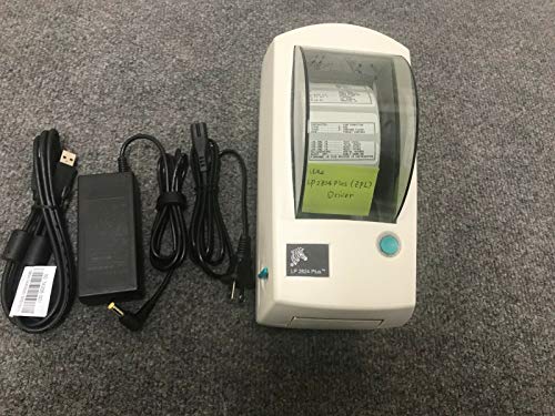 Zebra LP 2824 Plus Printer 282P-201510-000 W/New Adapter, Cables & Print