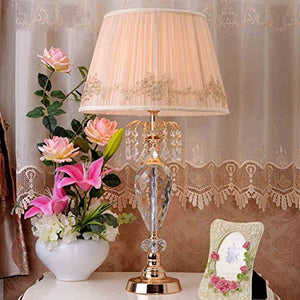 505 HZB Fashion Creative Crystal Desk Lamp Bedroom Bedside Lamp Living Room Villa Study Lamp (Size : L4275cm)