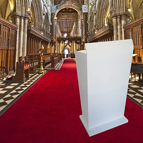 Generic Acrylic Lectern Podium Stand for Company Meetings and Events (White/Black)